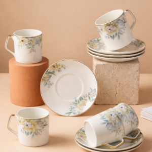 Sanskora Ivory Bloom Tea Set