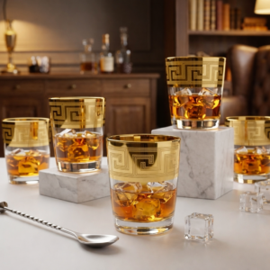 Gold Whisky Glass