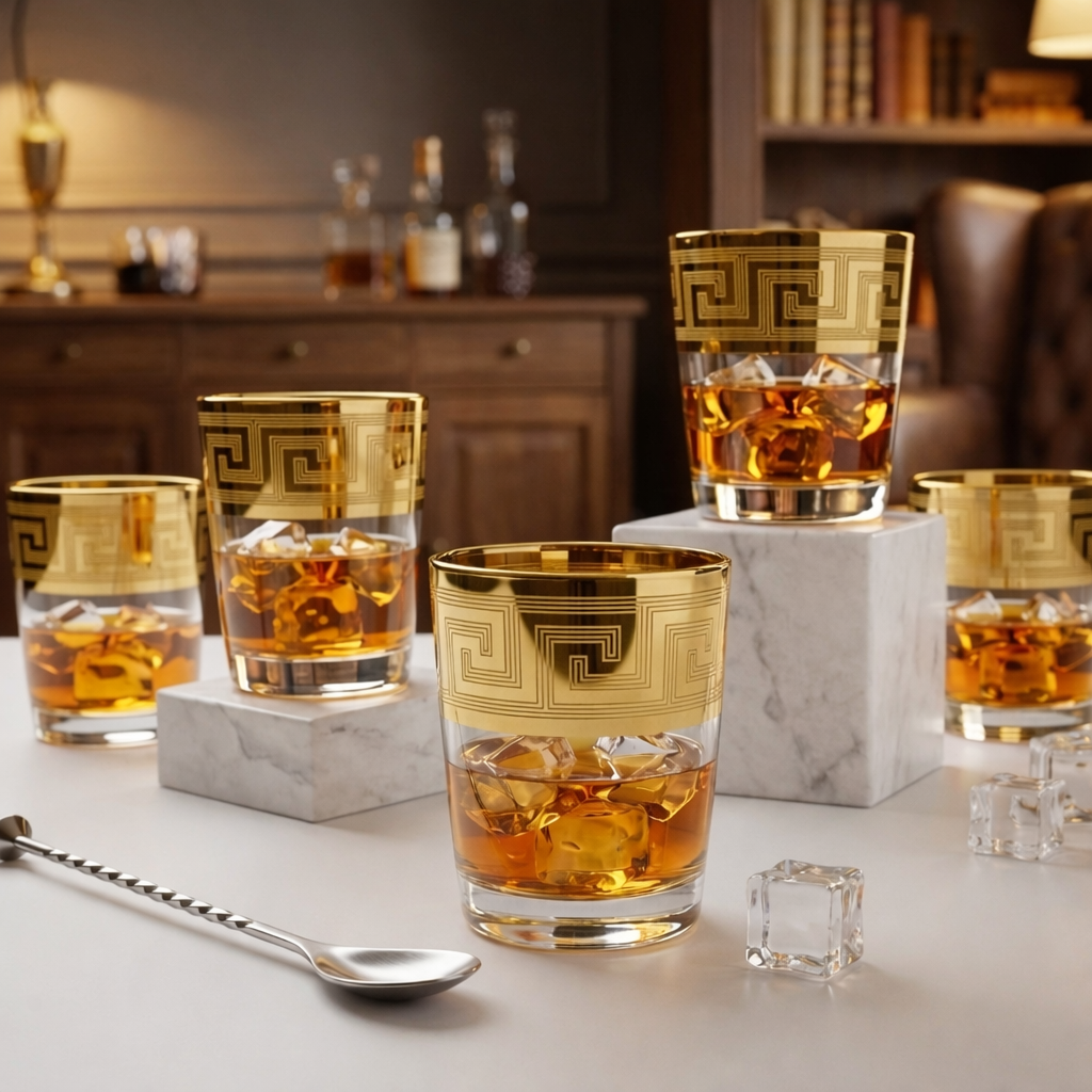 Gold Whisky Glass