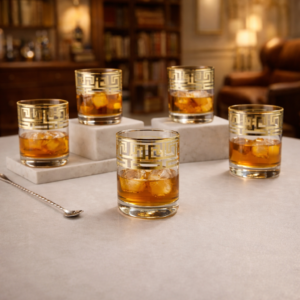 SansKora Imperial Gold Whisky Glass Set