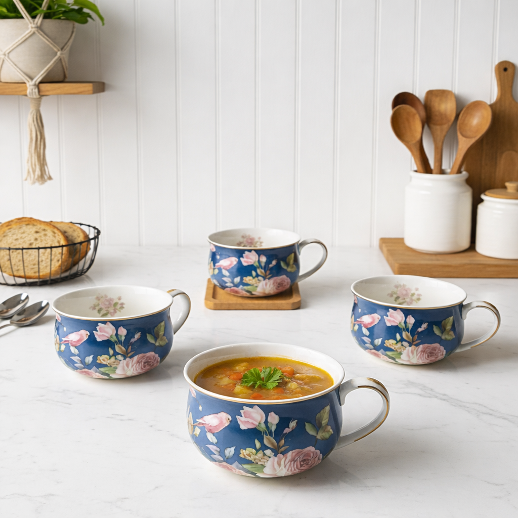 Ceramic Soup Mug Set