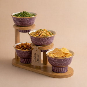 Royal Plum Snack Bowl Set