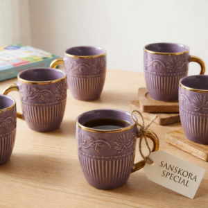 Sanskora Royal Plum Tea Set