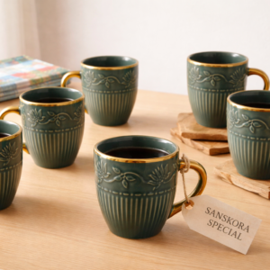 Emerald Bloom Cup Set