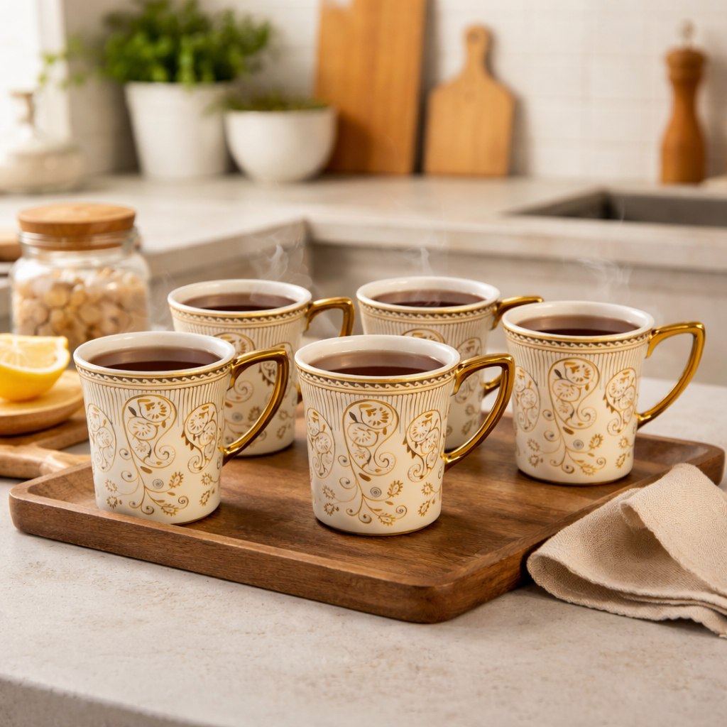 Sanskora- Aurelia Coffee Tea Cups- Set of 6
