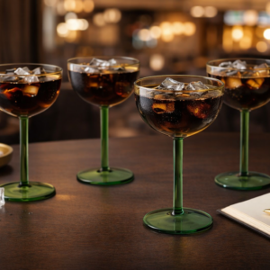 Sanskora-"Verdant Noir" Cocktail Glass