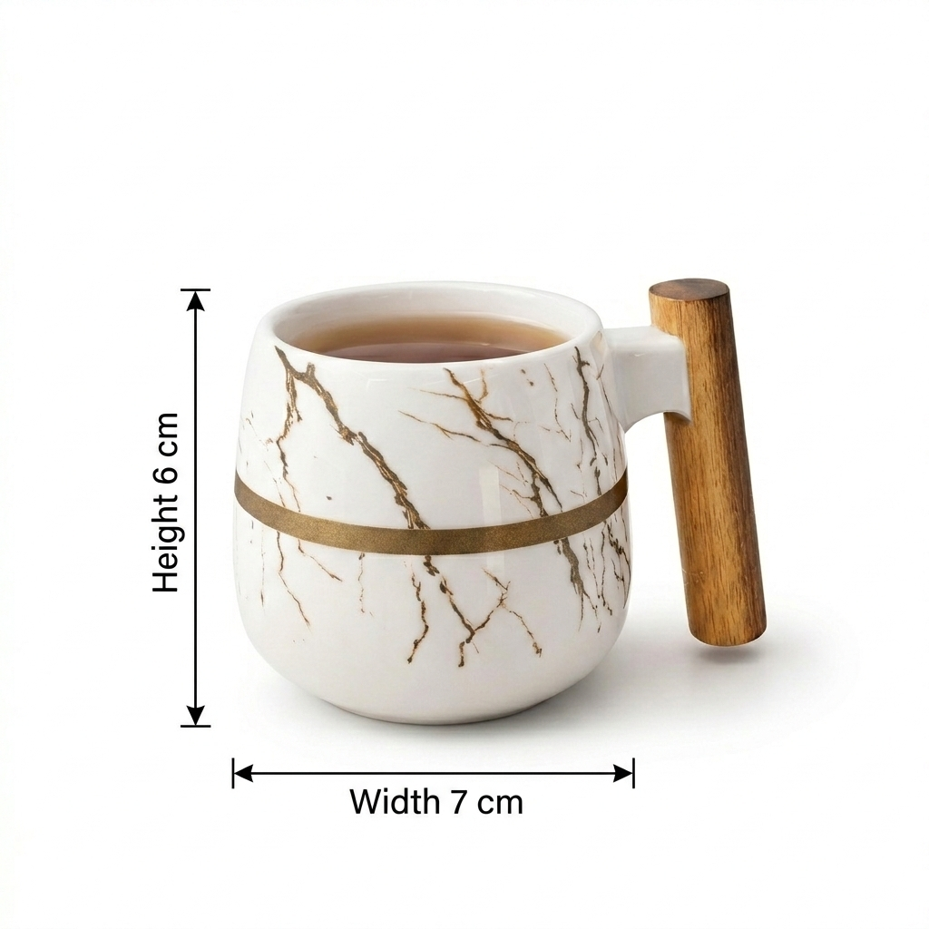 Sanskora- Casa Luxe Coffee Tea Cups- Set of 6 - Image 4