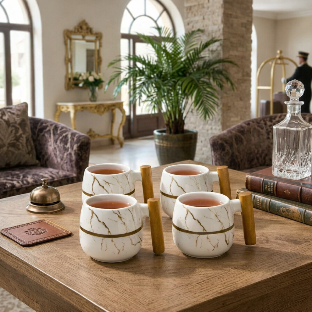 Sanskora- Casa Luxe Coffee Tea Cups- Set of 6 - Image 3