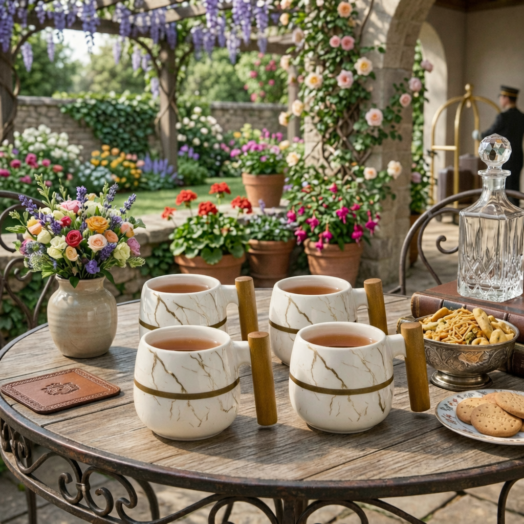 Sanskora- Casa Luxe Coffee Tea Cups- Set of 6 - Image 2