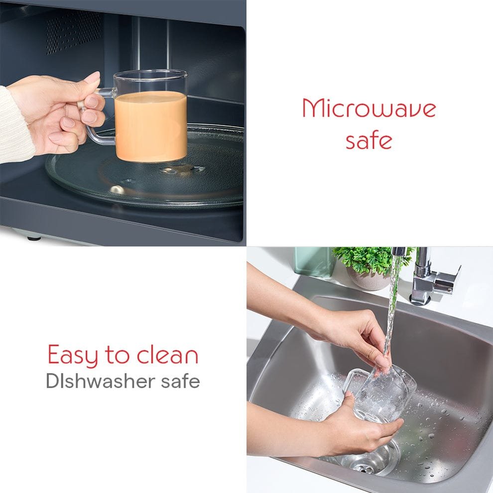 Sanskora -"Amrit" Borosilicate Mini Cutting Tea Cup (Set of 6Pieces) 60ml - Image 4